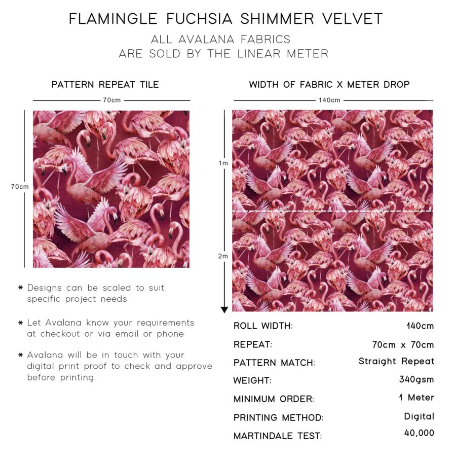 Flamingle Fuchsia Info graphic