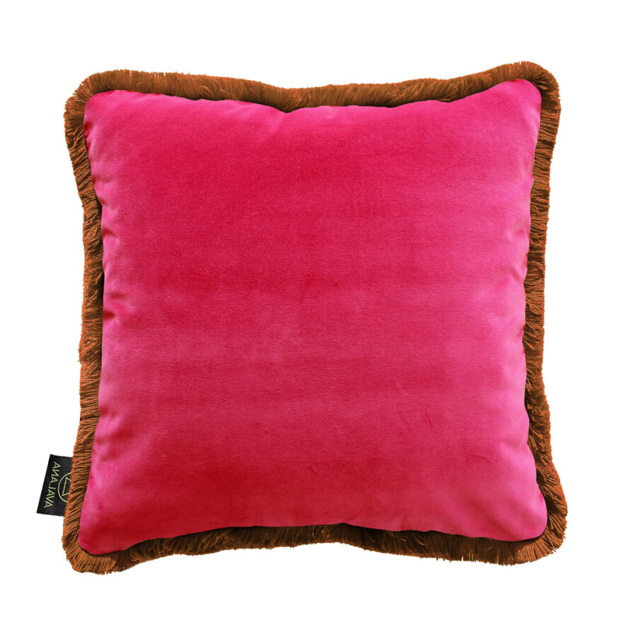 Flamingle Fuschia Cushion Reverse