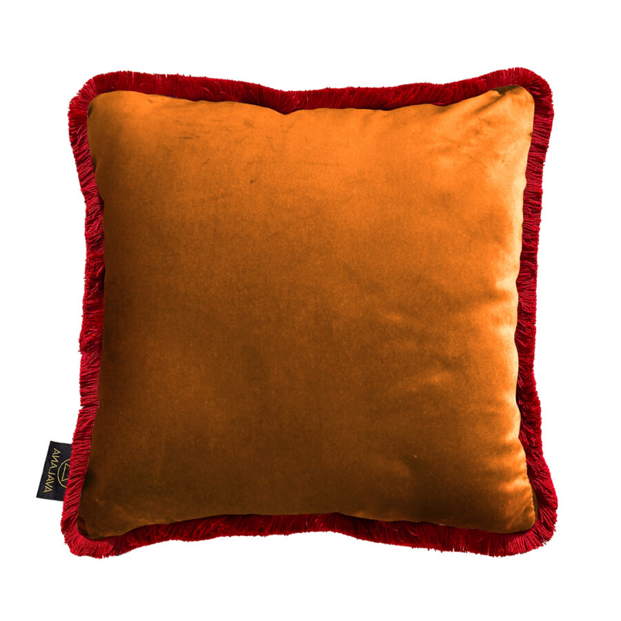 Passion Fleur Velvet Cushion Reverse