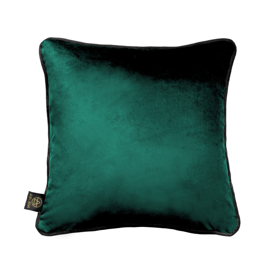 emerald green velvet cushion cover back